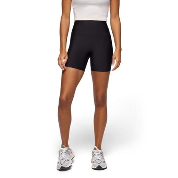 Prana Sculpt Bike Short Women's M Black Fitted High Rise Compressive Support - Picture 1 of 12